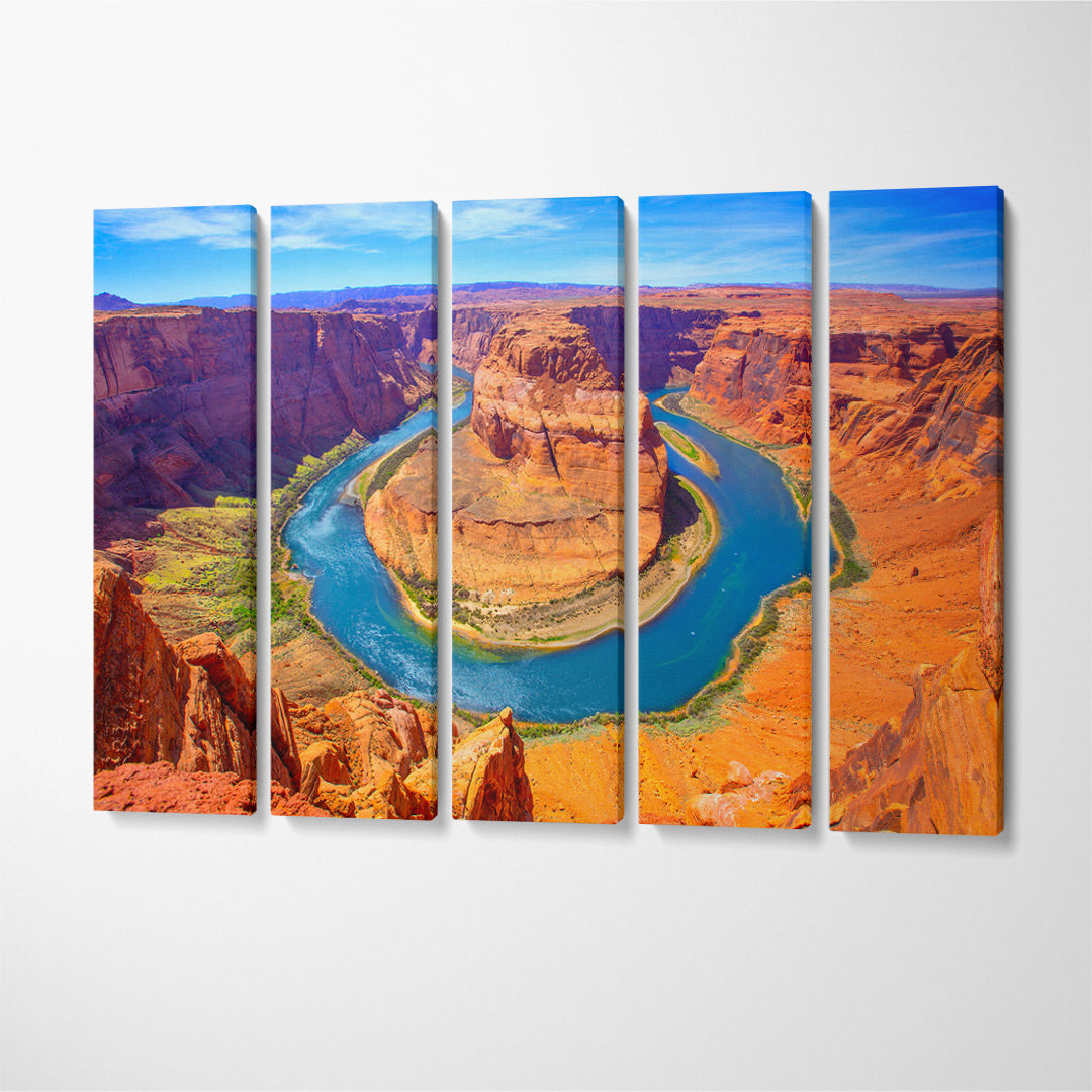 Colorado River Glen Canyon Arizona Canvas Print ArtLexy 5 Panels 36"x24" inches 