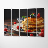 American Pancakes Canvas Print ArtLexy 5 Panels 36"x24" inches 
