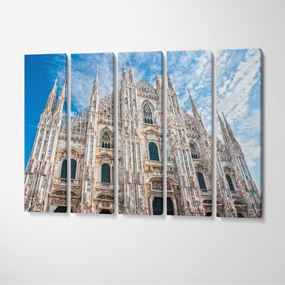 Milan Cathedral (Duomo of Milan) Italy Canvas Print ArtLexy 5 Panels 36"x24" inches 