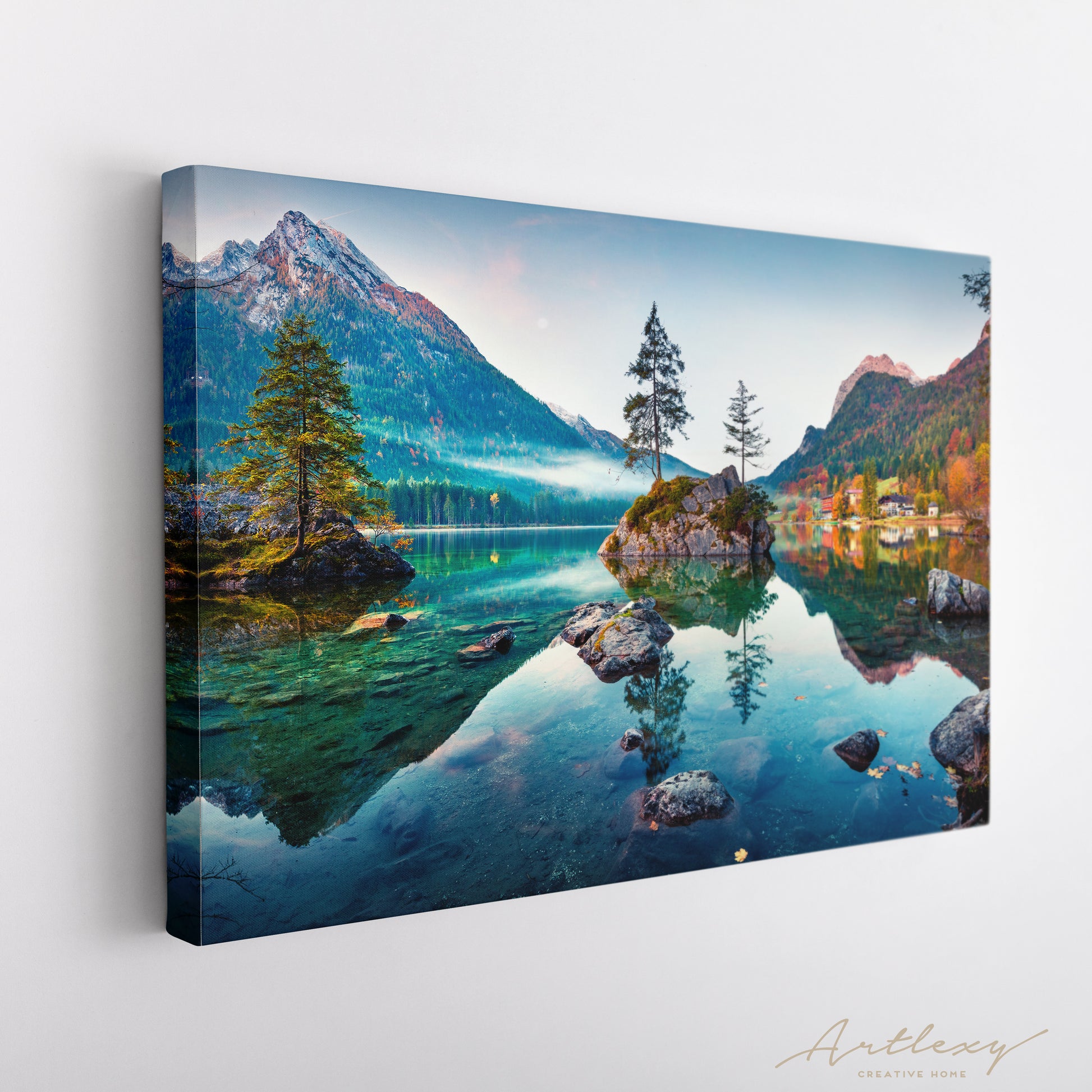 Hintersee Lake Bavarian Alps Canvas Print ArtLexy   
