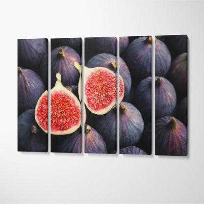 Fresh Ripe Figs Tropical Fruits Canvas Print ArtLexy 5 Panels 36"x24" inches 