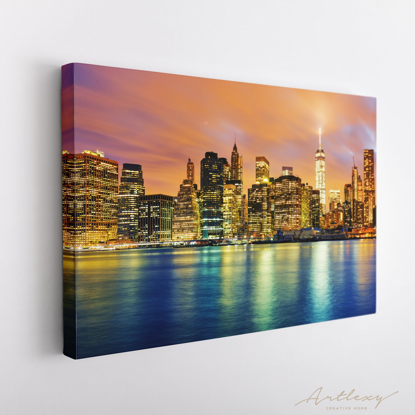 Manhattan at Sunset Canvas Print ArtLexy   