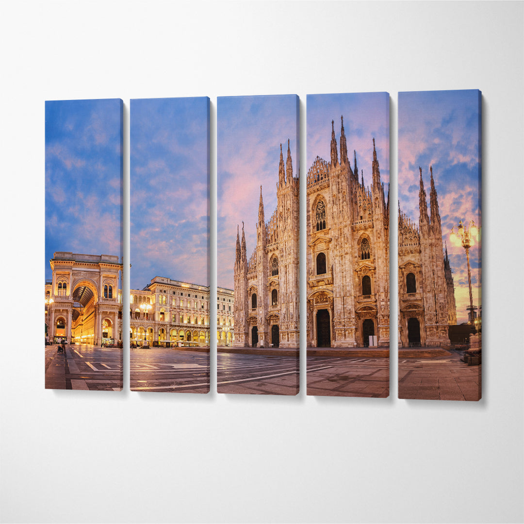 Milan Cathedral Duomo di Milano Italy Canvas Print ArtLexy 5 Panels 36"x24" inches 