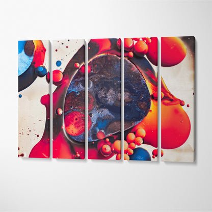 Creative Multicolor Bubbles Canvas Print ArtLexy 5 Panels 36"x24" inches 