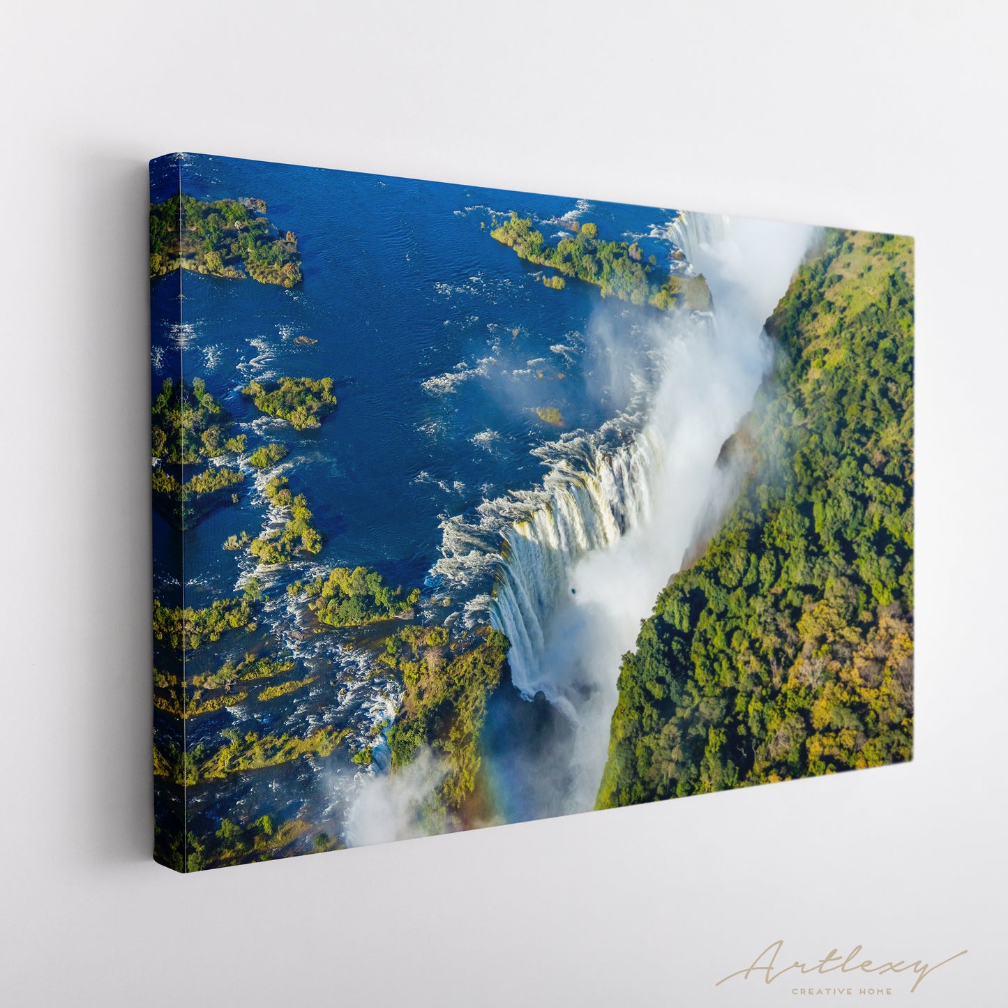 Victoria Falls Waterfall on Zambezi River Canvas Print ArtLexy   