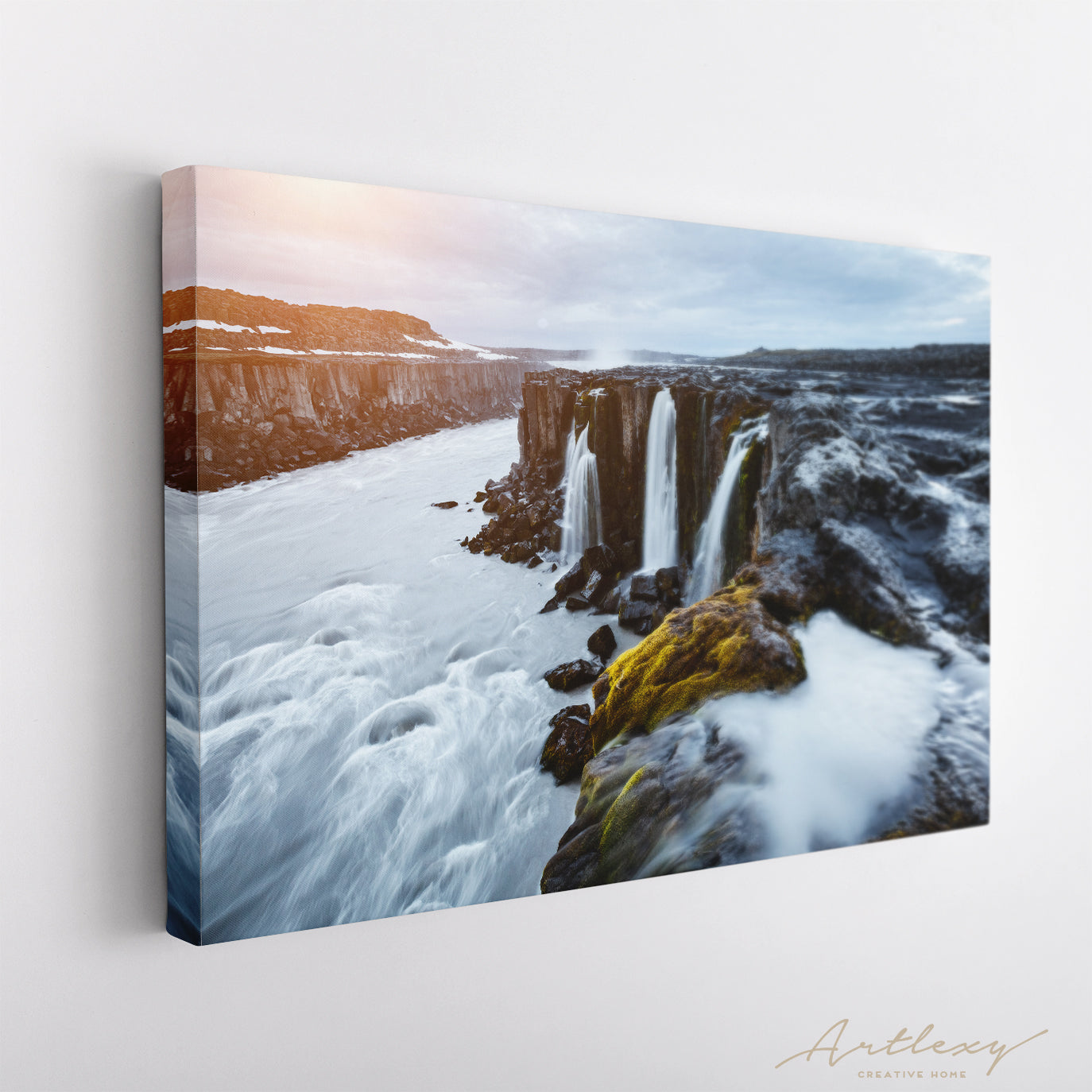 Selfoss Waterfall Iceland Canvas Print ArtLexy   