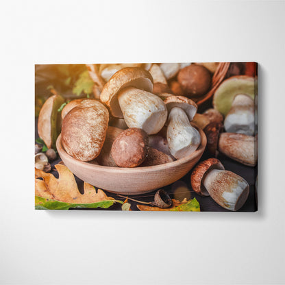Cep Mushrooms Canvas Print ArtLexy 1 Panel 24"x16" inches 