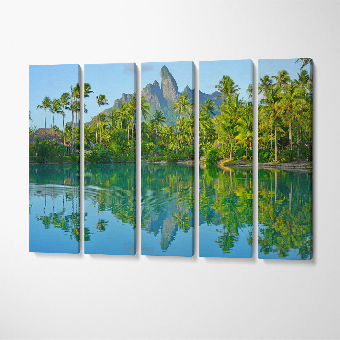Mount Otemanu Bora Bora Island Canvas Print ArtLexy 5 Panels 36"x24" inches 