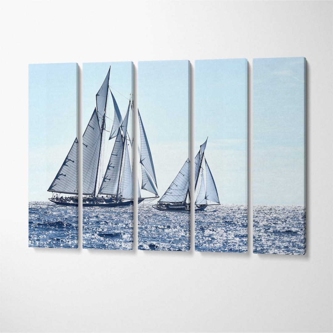 Sailing Yacht Canvas Print ArtLexy 5 Panels 36"x24" inches 