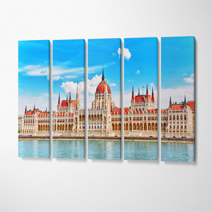 Hungarian Parliament Budapest Canvas Print ArtLexy 5 Panels 36"x24" inches 