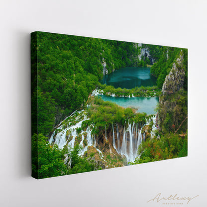 Waterfalls in Plitvice National Park Croatia Canvas Print ArtLexy   