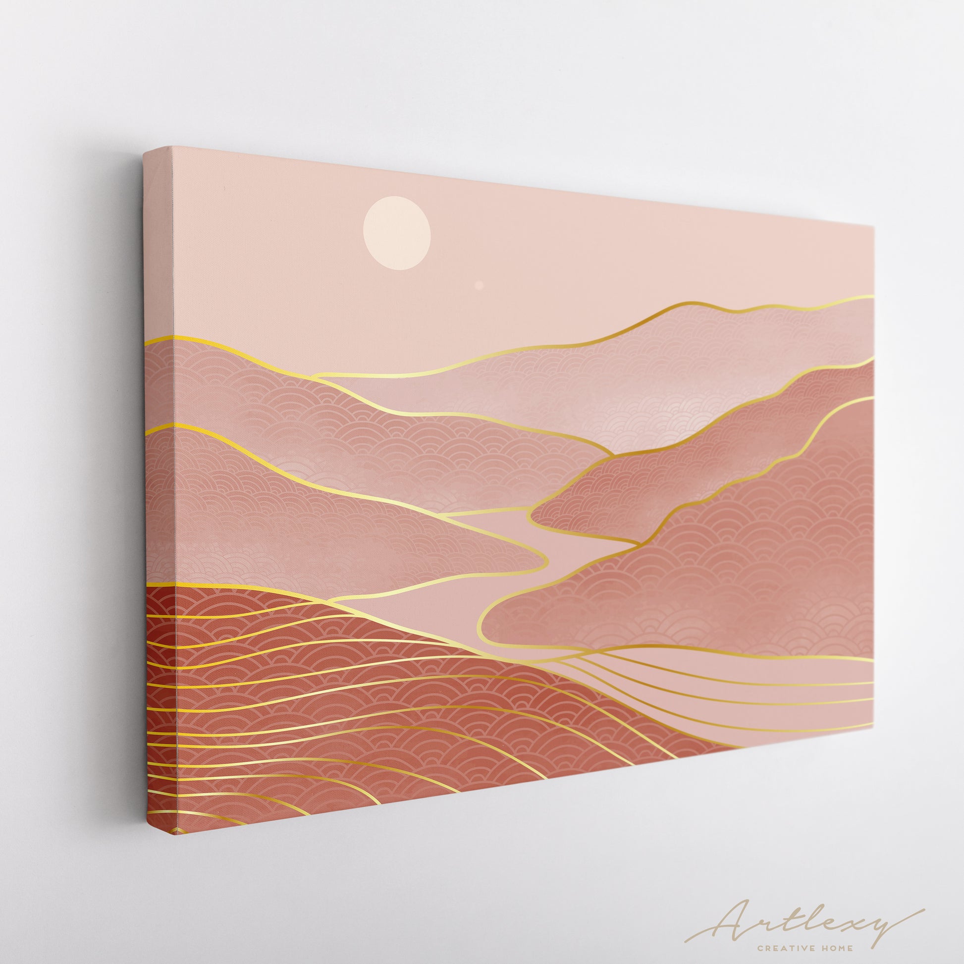 Abstract Minimalist Mountain Landscape Canvas Print ArtLexy   