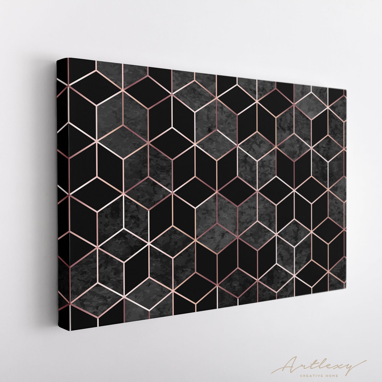 Abstract Geometric Polygonal Pattern Canvas Print ArtLexy   