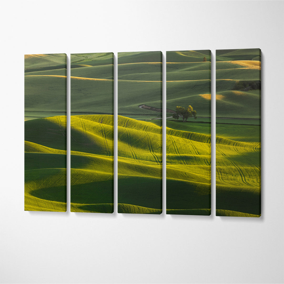 Rolling Hills of Palouse Washington State Canvas Print ArtLexy 5 Panels 36"x24" inches 