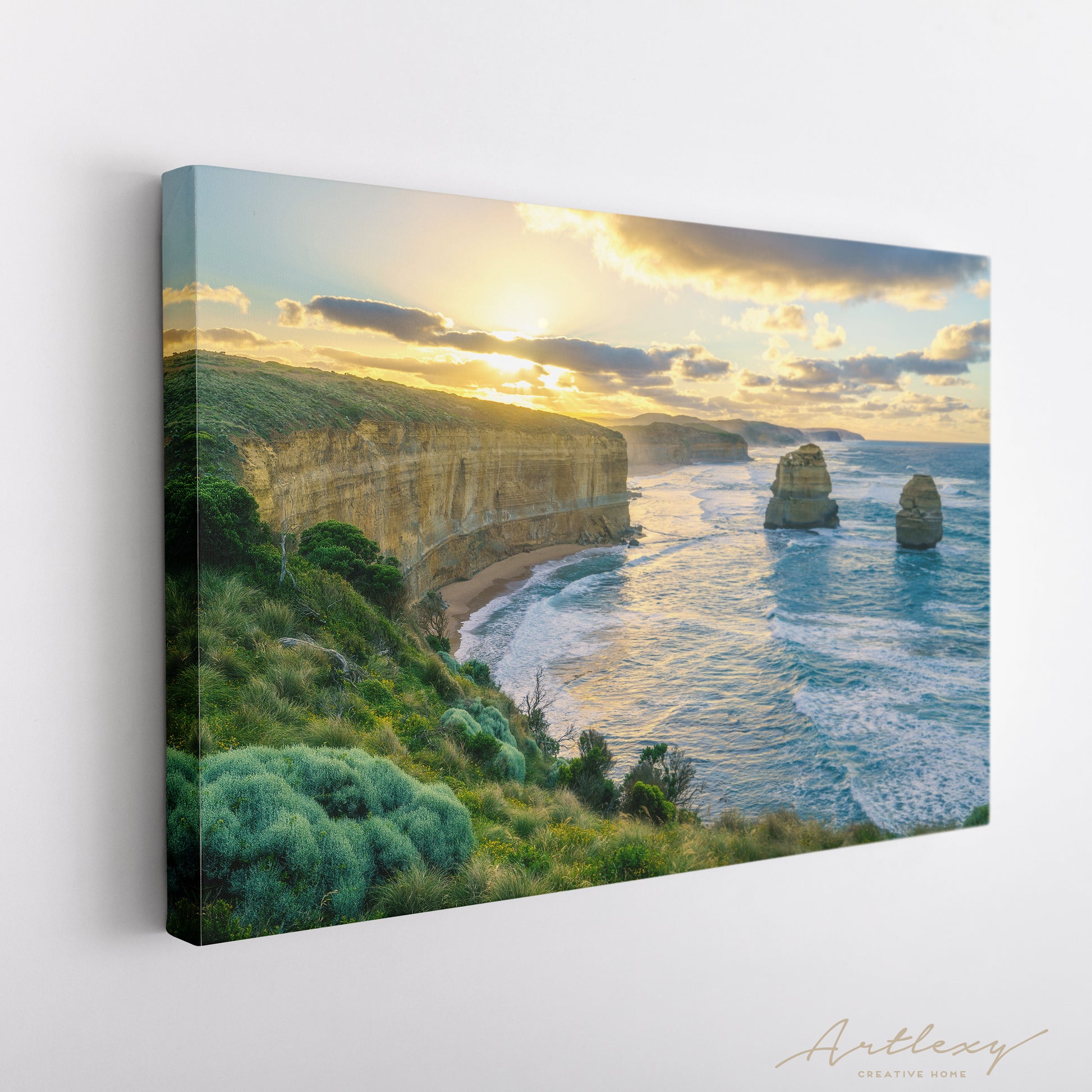 Gibson Steps on Great Ocean Road Australia Canvas Print ArtLexy   