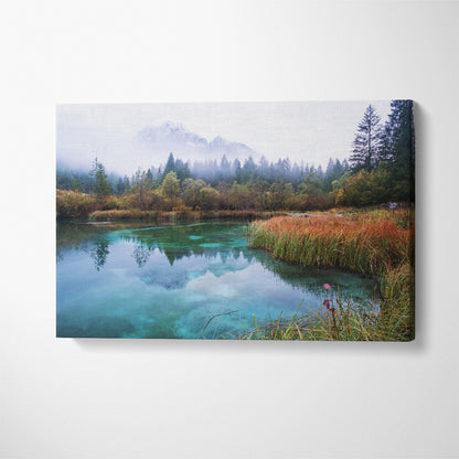 Lake Zelenci Kranjska Gora Slovenia Canvas Print ArtLexy 1 Panel 24"x16" inches 