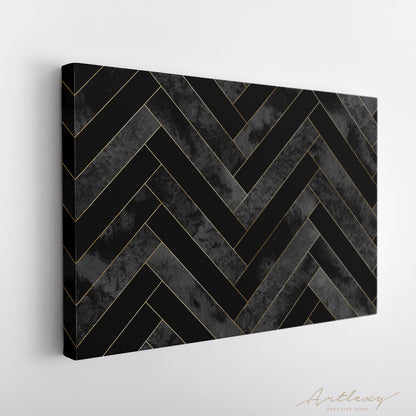 Abstract Geometric Herringbone Pattern Canvas Print ArtLexy   
