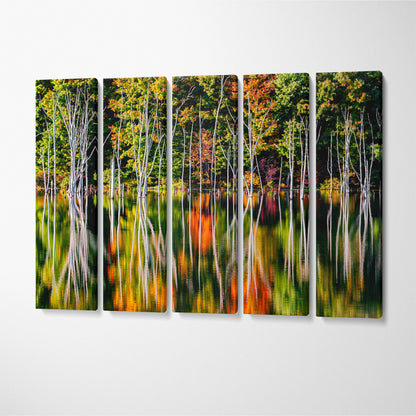 Flooded Forest at Autumn Canvas Print ArtLexy   