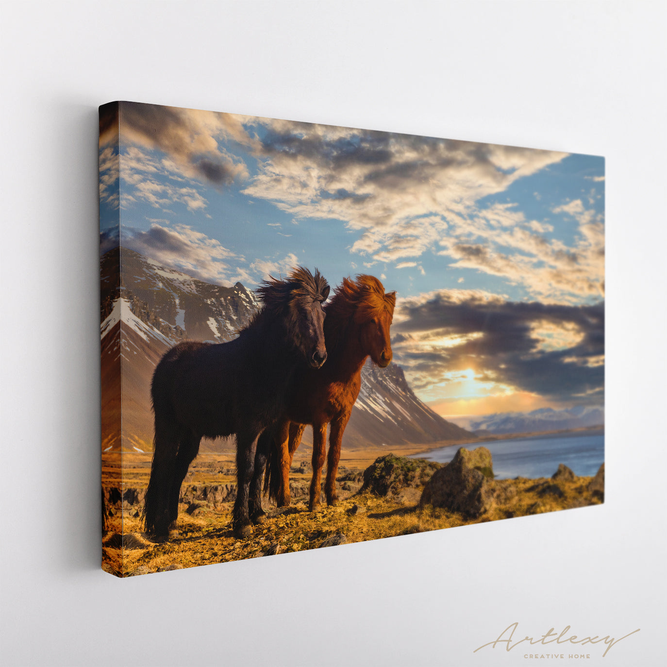 Icelandic Horses Canvas Print ArtLexy   