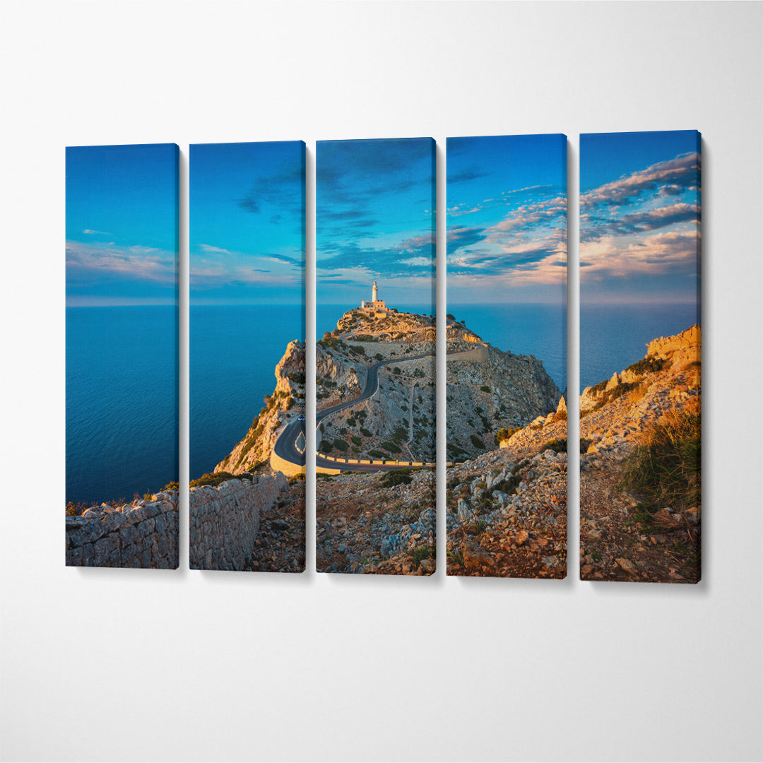Formentor Lighthouse Mallorca Spain Canvas Print ArtLexy 5 Panels 36"x24" inches 