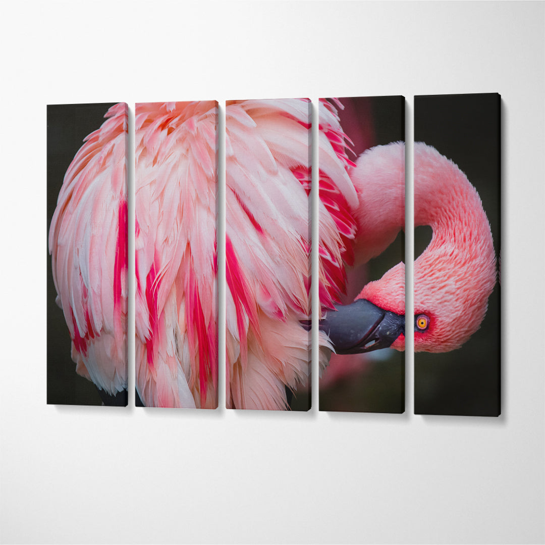 Beautiful Flamingo Canvas Print ArtLexy 5 Panels 36"x24" inches 