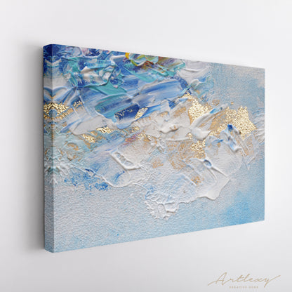 Creative Blue & Gold Painting Canvas Print ArtLexy   