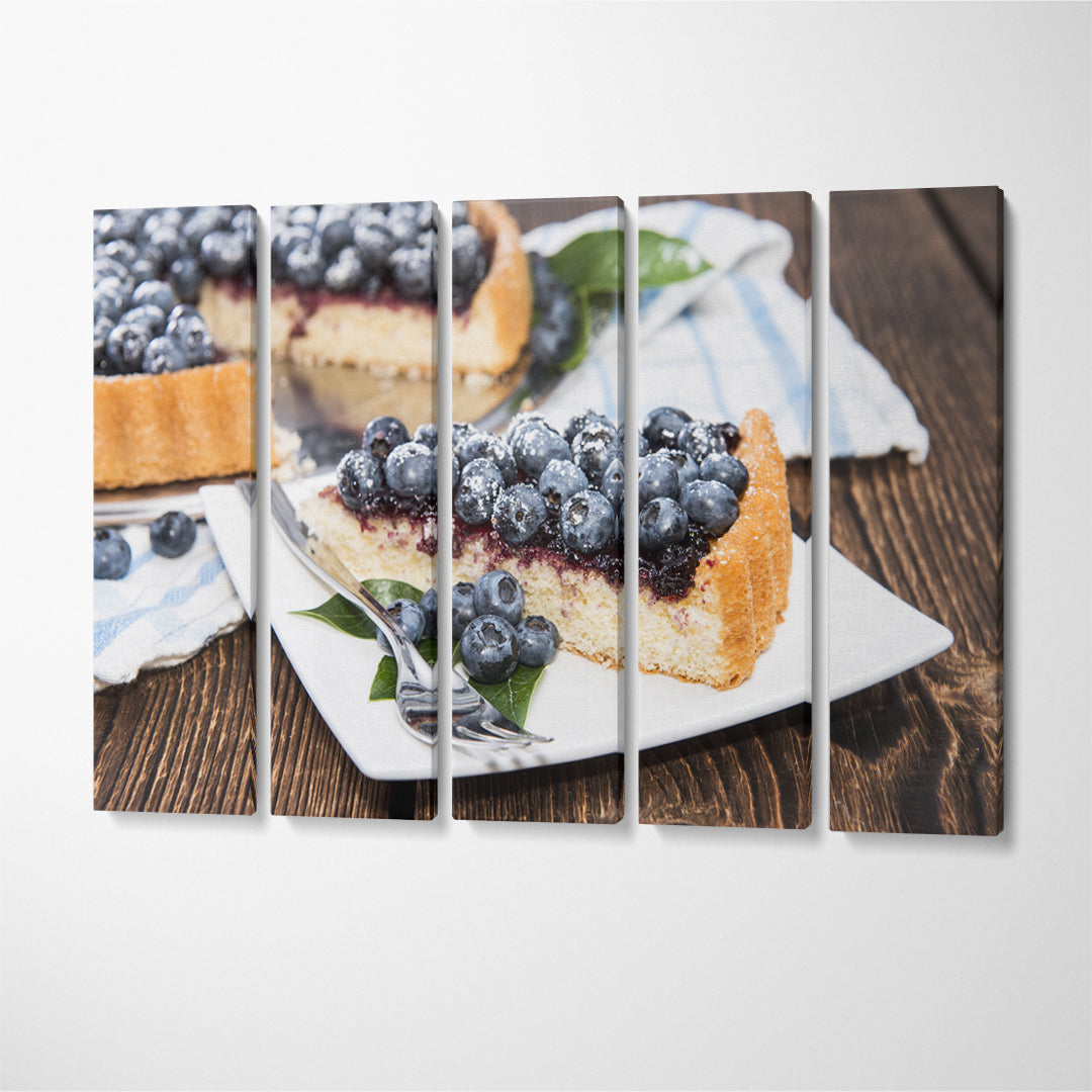 Blueberry Pie Canvas Print ArtLexy 5 Panels 36"x24" inches 