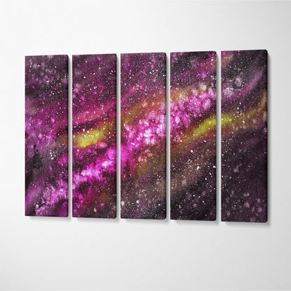 Abstract Milky Way Canvas Print ArtLexy 5 Panels 36"x24" inches 