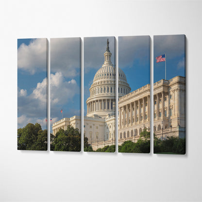 United States Capitol Building in Washington DC Canvas Print ArtLexy 5 Panels 36"x24" inches 