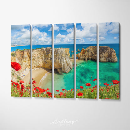 Amazing Landscape of Algarve Beach Portugal Canvas Print ArtLexy   