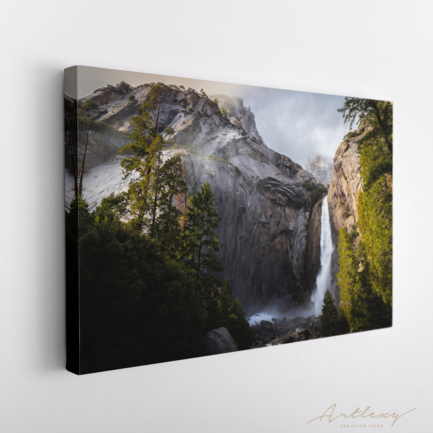 Yosemite Falls in Yosemite National Park California Canvas Print ArtLexy   