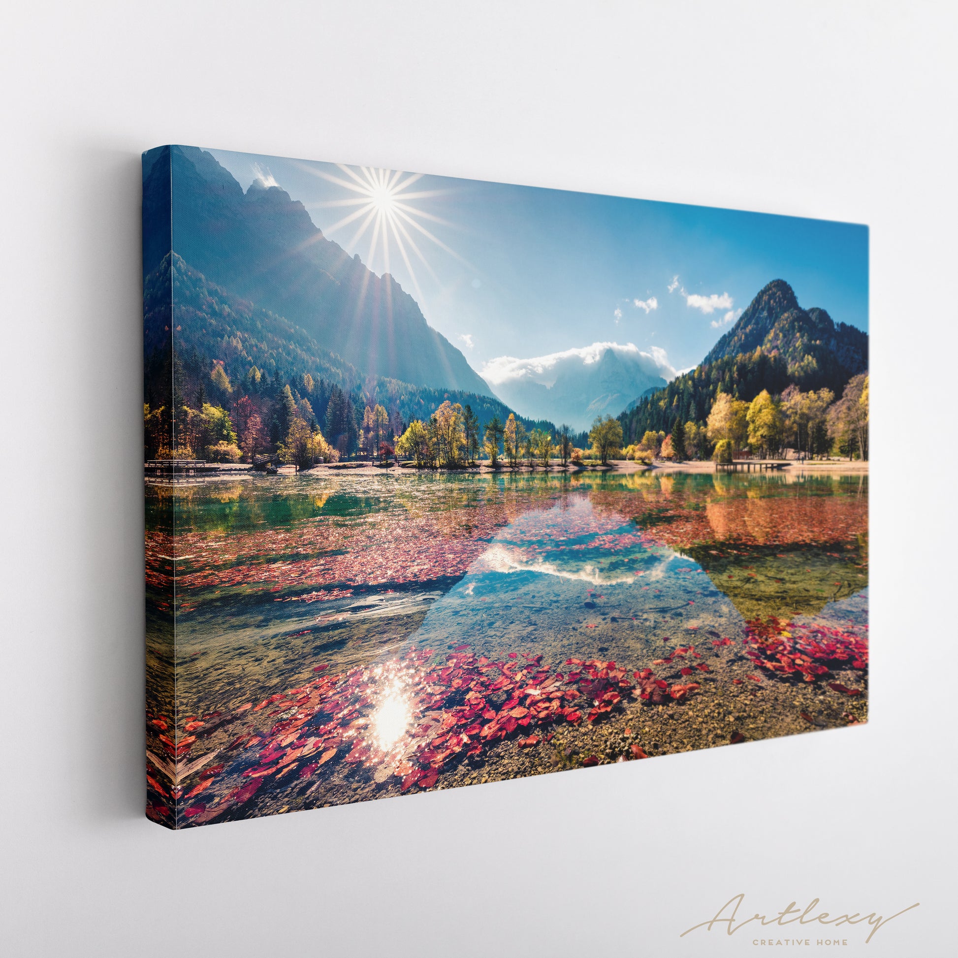 Jasna Lake in Autumn Julian Alps Slovenia Canvas Print ArtLexy   