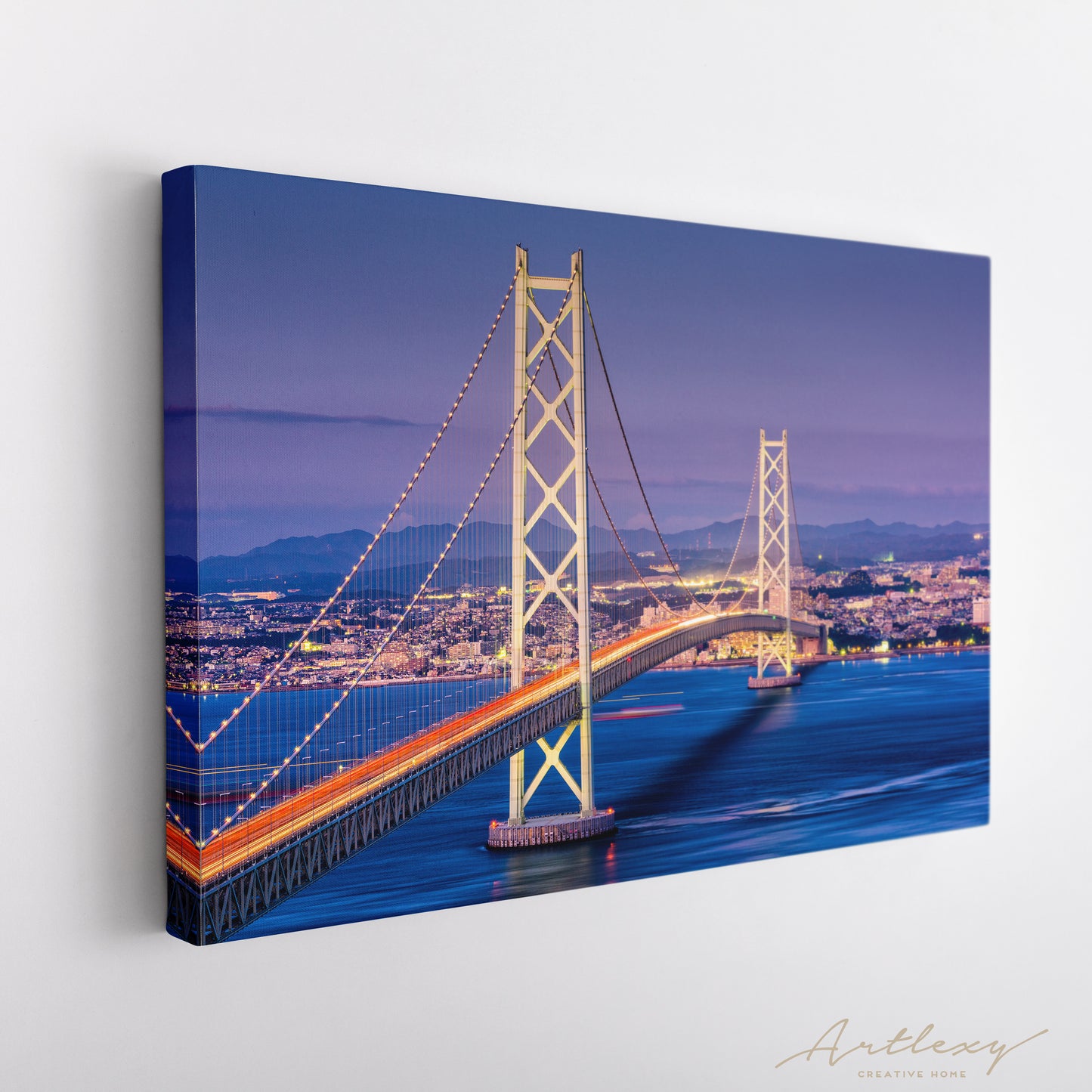 Akashi Kaikyo Bridge Kobe Japan Canvas Print ArtLexy   