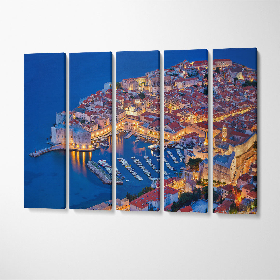 Dalmatia Dubrovnik Croatia Canvas Print ArtLexy 5 Panels 36"x24" inches 