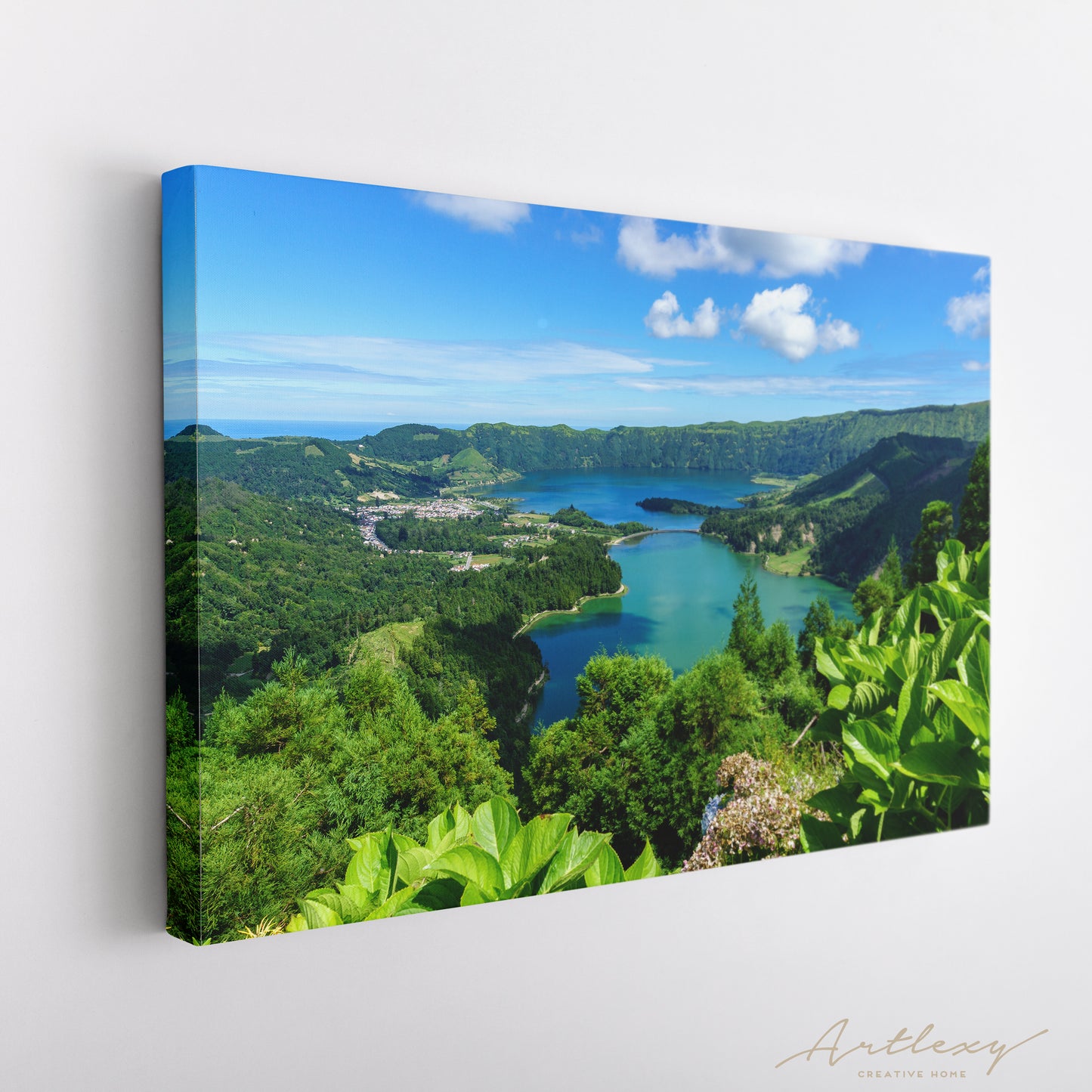Crater Lake Sao Miguel Azores Canvas Print ArtLexy   