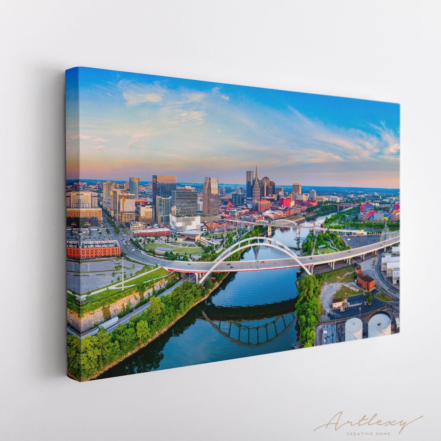 Downtown Nashville, Tennessee Cityscape Canvas Print ArtLexy   
