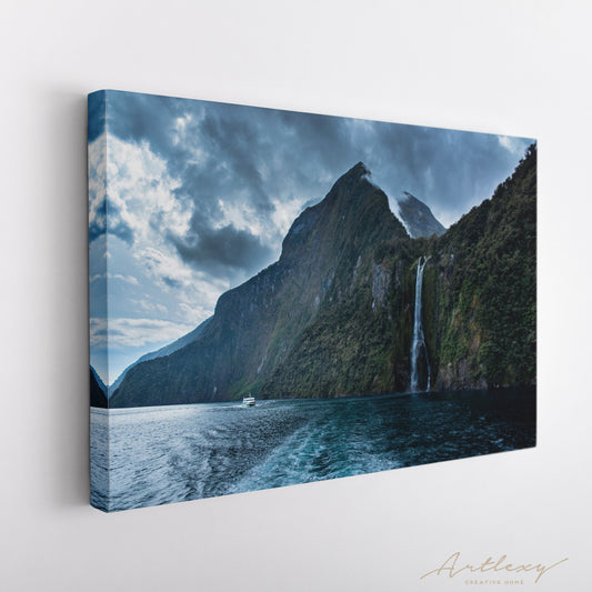 Milford Sound Waterfalls Canvas Print ArtLexy   