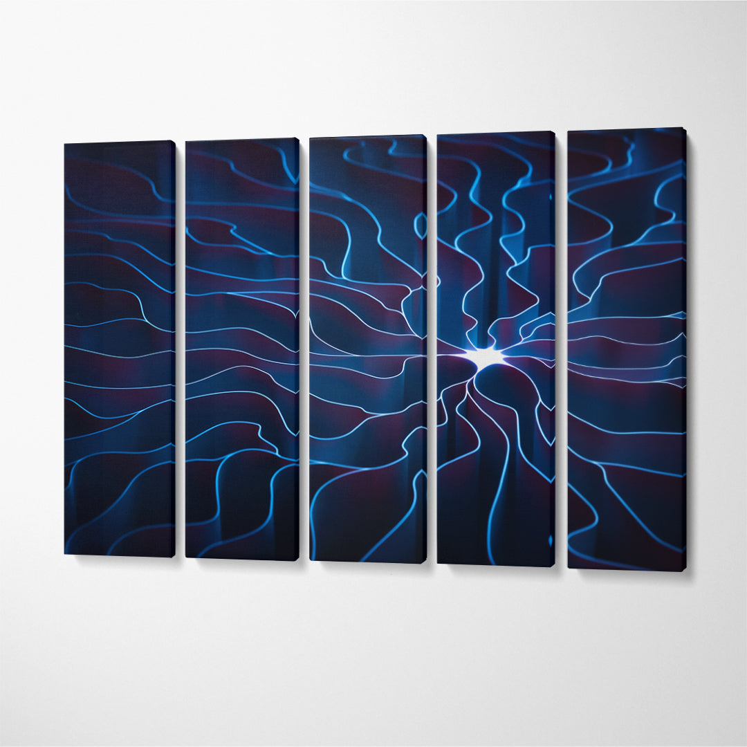 Abstract Nerve Cell Canvas Print ArtLexy 5 Panels 36"x24" inches 