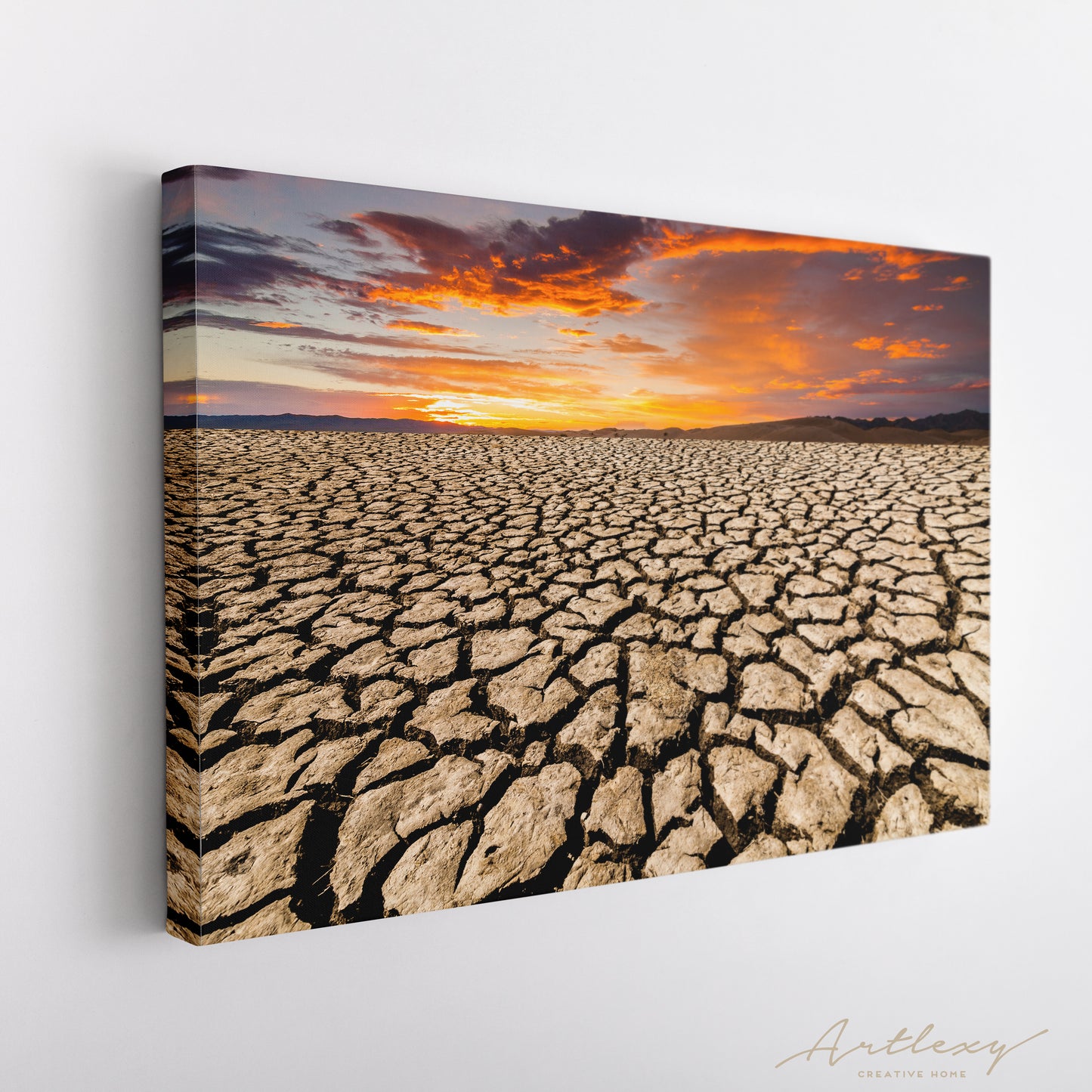Cracked Desert Canvas Print ArtLexy   
