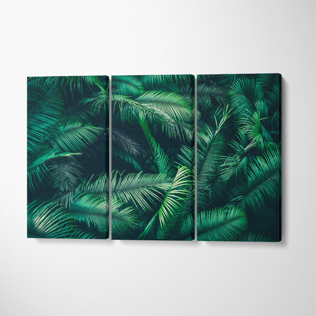 Tropical Forest Canvas Print ArtLexy 3 Panels 36"x24" inches 