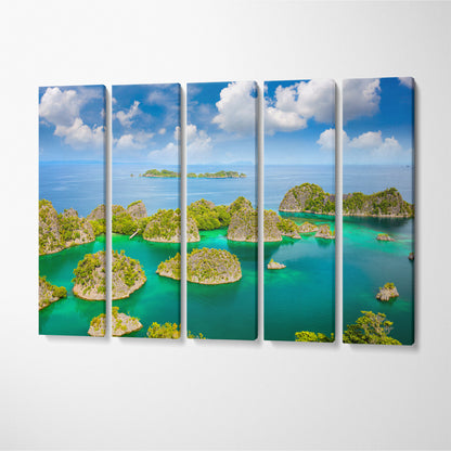 Paradise Islands Indonesia Canvas Print ArtLexy 5 Panels 36"x24" inches 