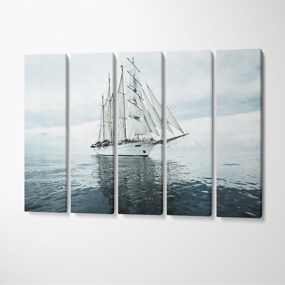 Beautiful Sailing Ship Canvas Print ArtLexy 5 Panels 36"x24" inches 