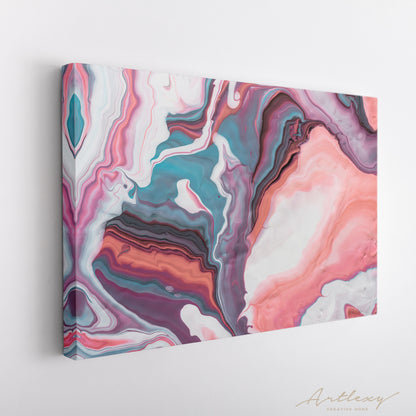 Pastel Colors Abstract Fluid Waves Canvas Print ArtLexy   