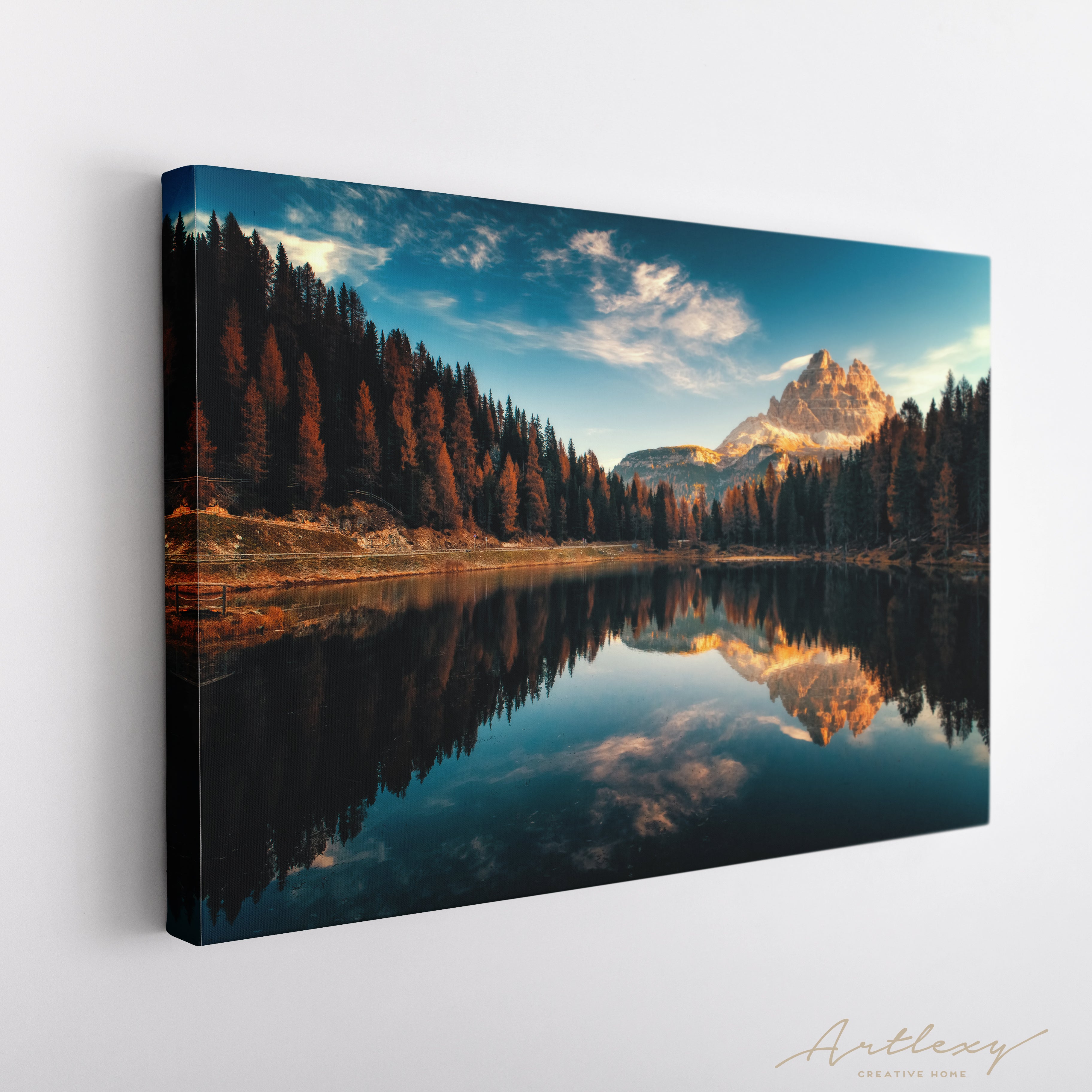 Lake Antorno Dolomites Canvas Print ArtLexy   