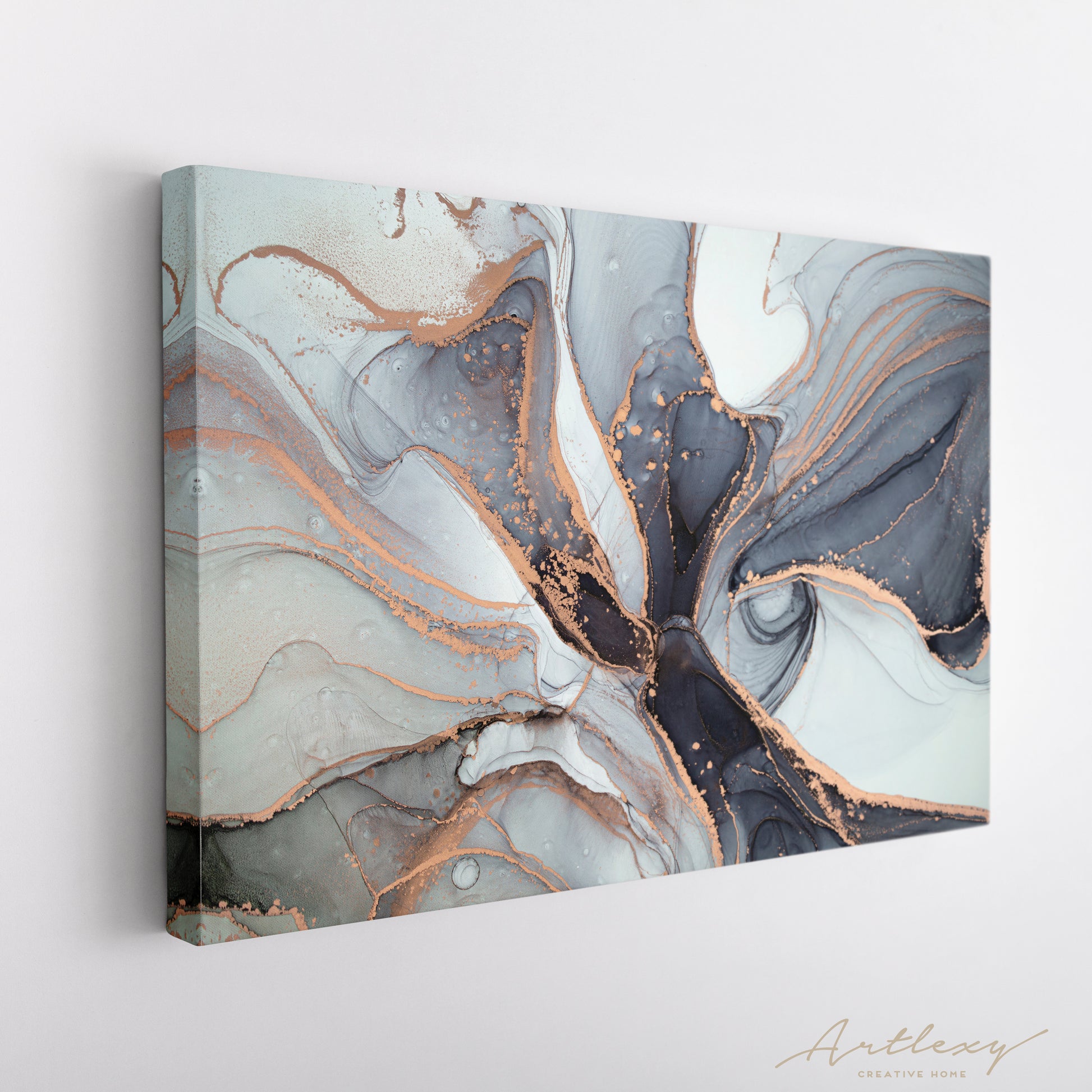 Luxury Modern Abstract Marble Ink Canvas Print ArtLexy   