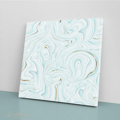 Abstract Blue Wavy Marble Canvas Print ArtLexy   