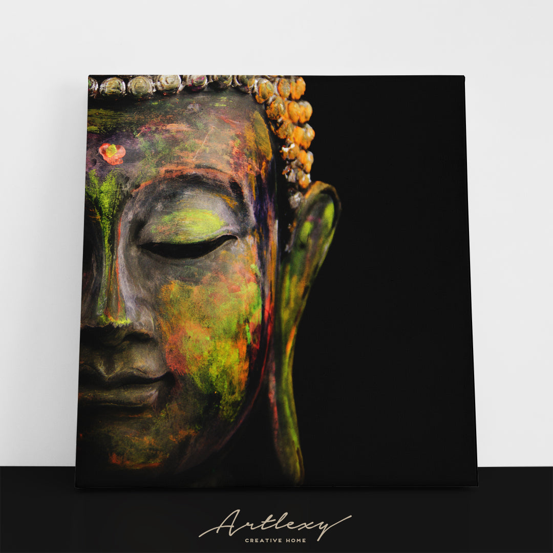 Colorful Buddha Canvas Print ArtLexy   