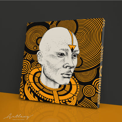 African Tribal Man Canvas Print ArtLexy   