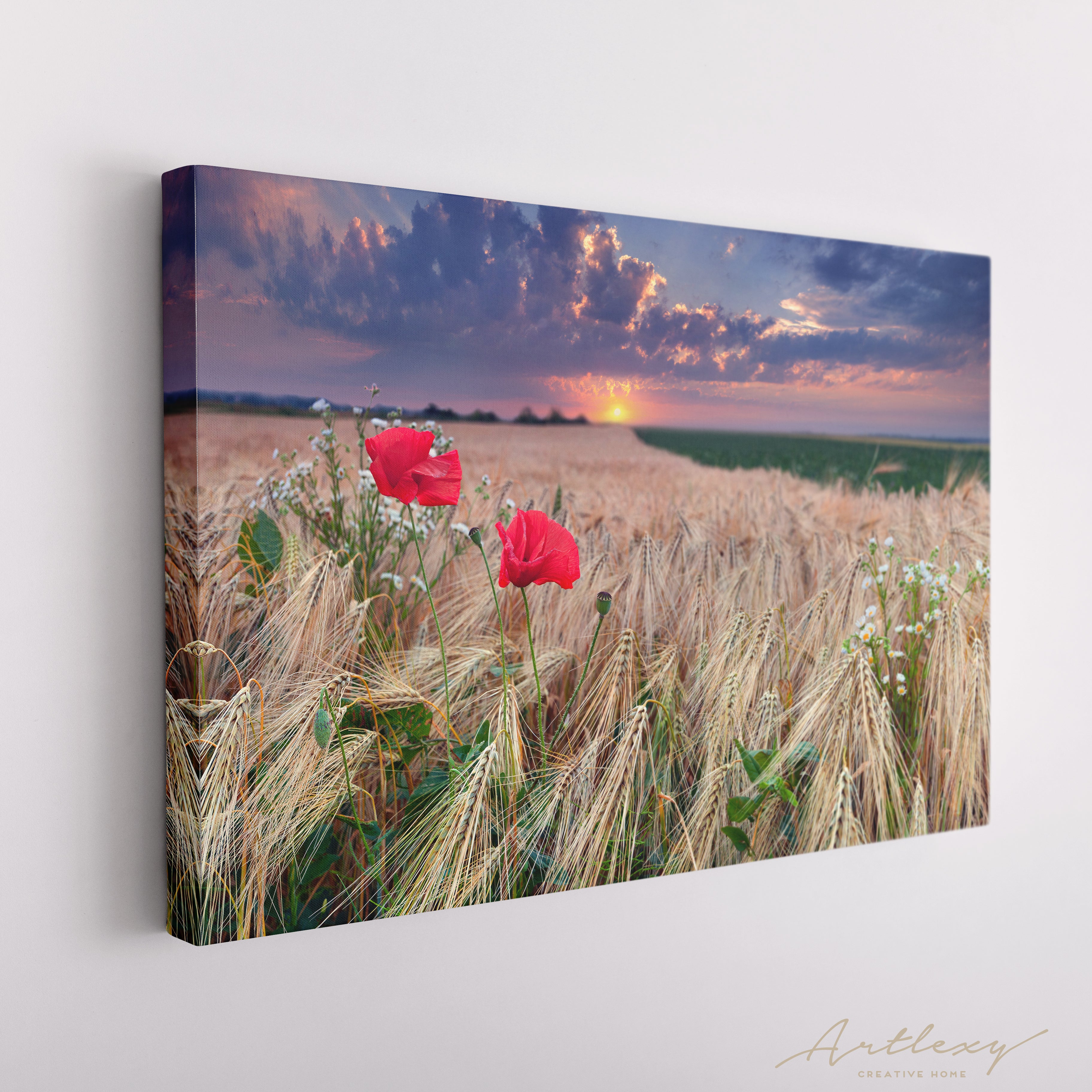 Wheat Field with Poppies Canvas Print ArtLexy   