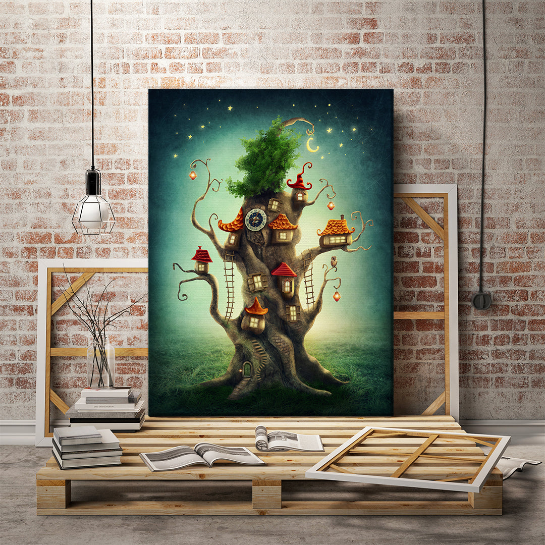Family Tree Canvas Print ArtLexy 1 Panel 16"x24" inches 